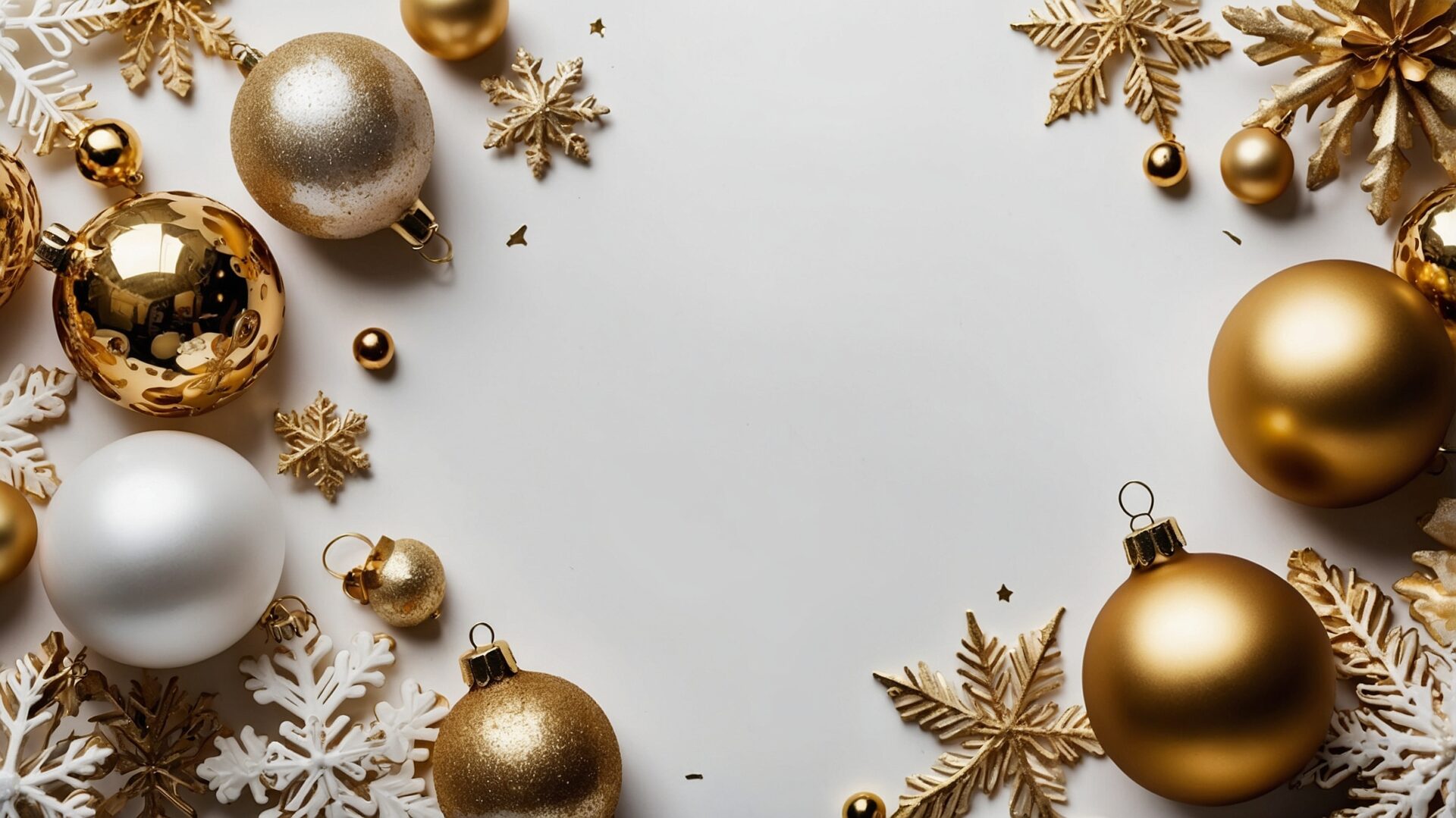 Elegant Gold and White Holiday Frame