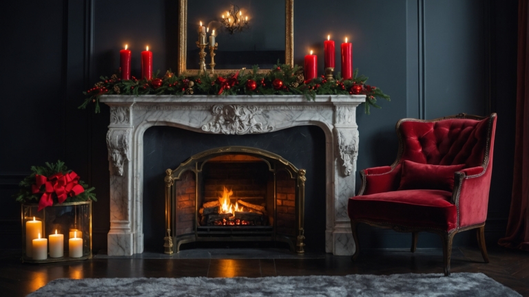 Warm and Elegant Christmas Living Room