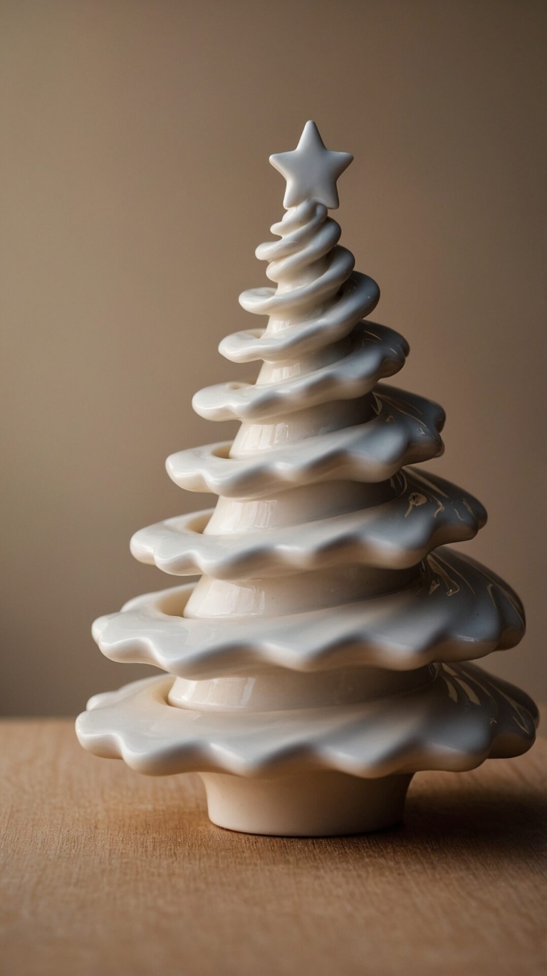 Minimalist Ceramic Tree Decoration