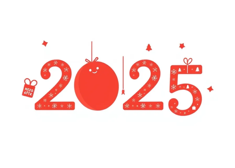 2025 New Year Geometric Logo Design
