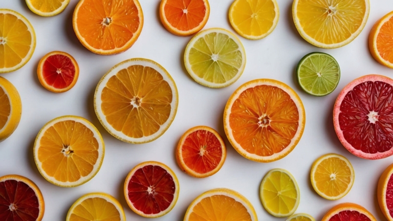 Colorful Fruit Pattern of Citrus