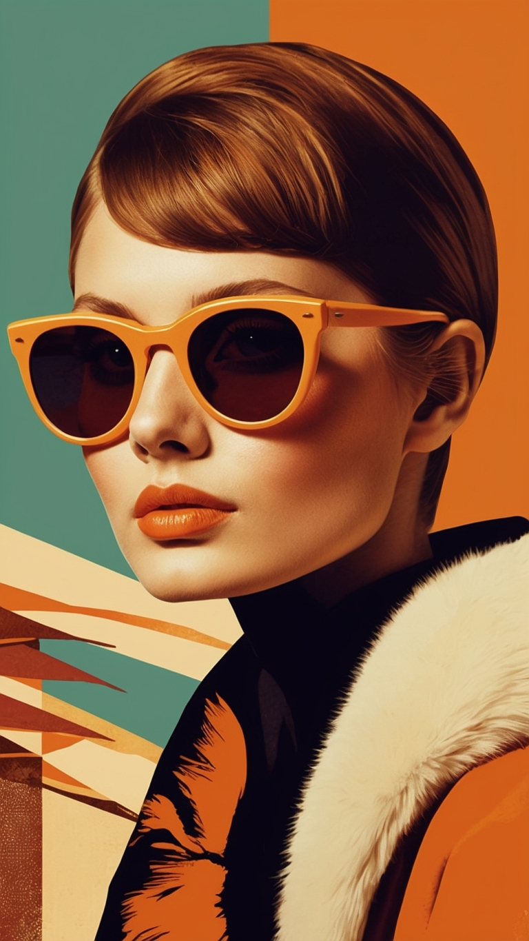 A Pop Art-Inspired Portrait of an Elegant Woman