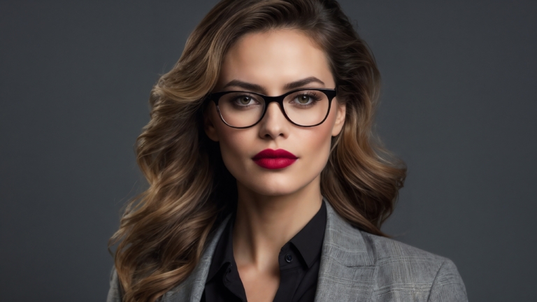 Professional Portrait of a Businesswoman in a Gray Suit