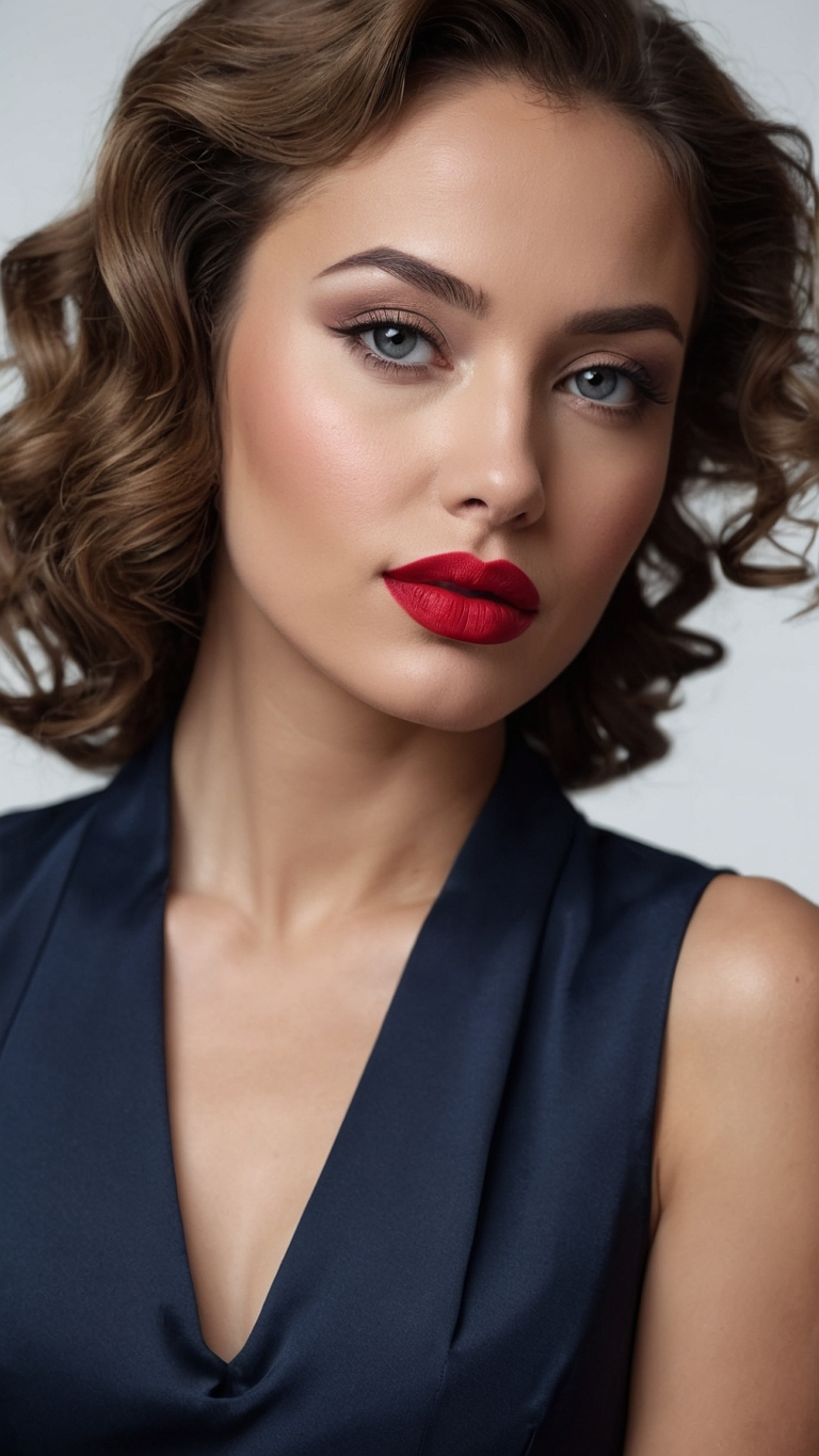 Stylish Woman in a Professional Look Against a White Background