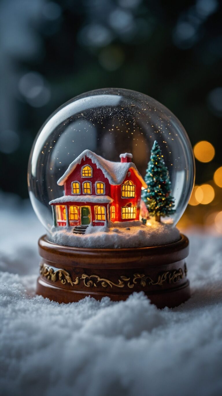 Winter Wonderland: Christmas House in a Snow Globe