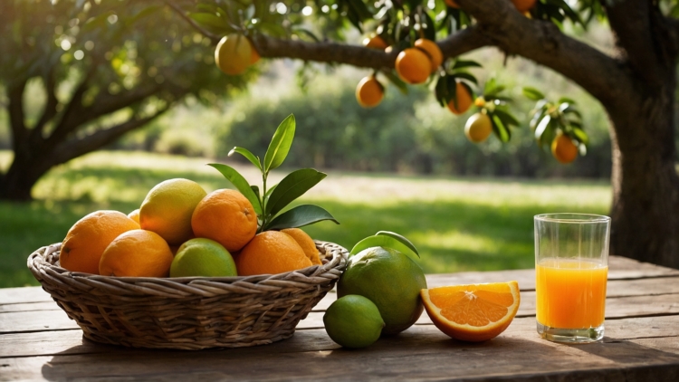 Citrus Basket in the Sunlight