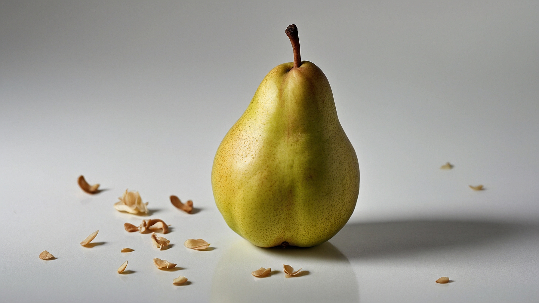 Oval Pear with Seeds: Clean and Minimal