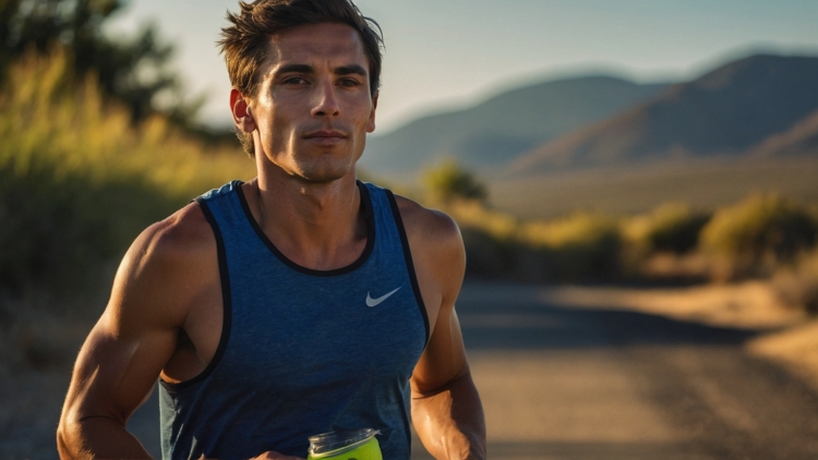 Jogging Between Mountains at Golden Hour