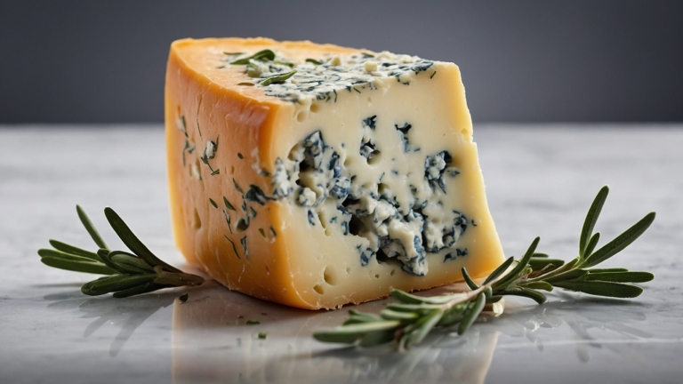 Detailed Food Photography: Blue Cheese and Rosemary