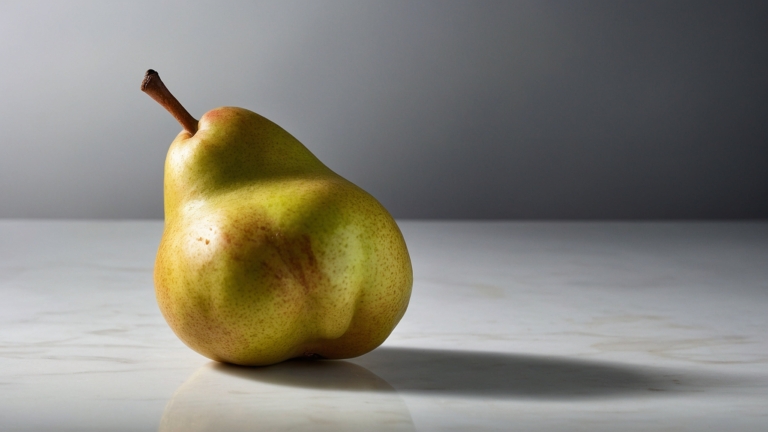 Intricate Detail: Pear in Professional Food Photography