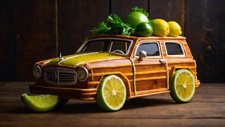 Limes and Lemons Car: A Creative Photography