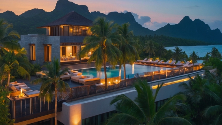 Aerial Elegance: Luxury Resort in Bora-Bora