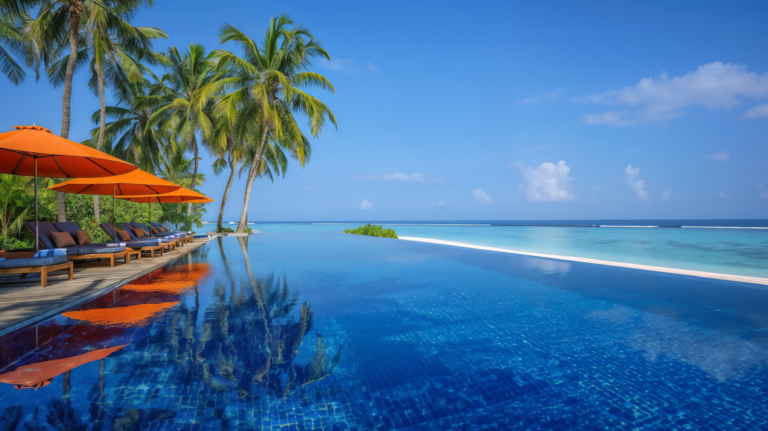 Luxurious Infinity Pool in the Maldives: A Tropical Paradise