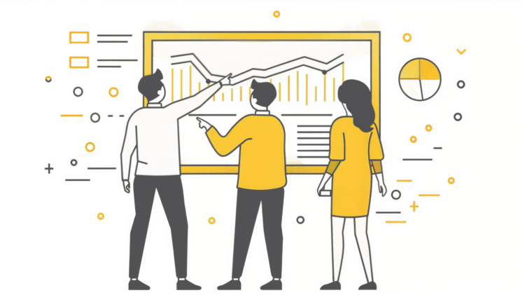 Collaborative Marketing: A Minimalistic Team Illustration