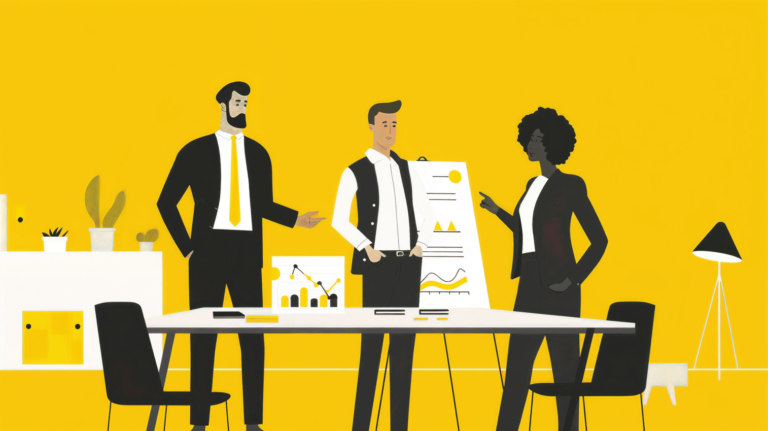 Black and Yellow Business Presentation Scene