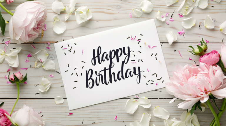 Beautiful "Happy Birthday" Card Display