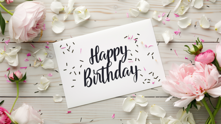 Beautiful "Happy Birthday" Card Display