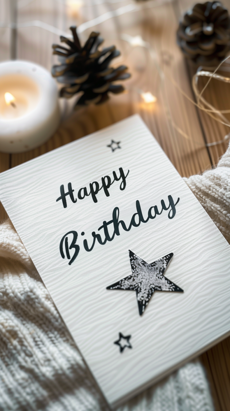 Warm and Festive Birthday Greeting Scene