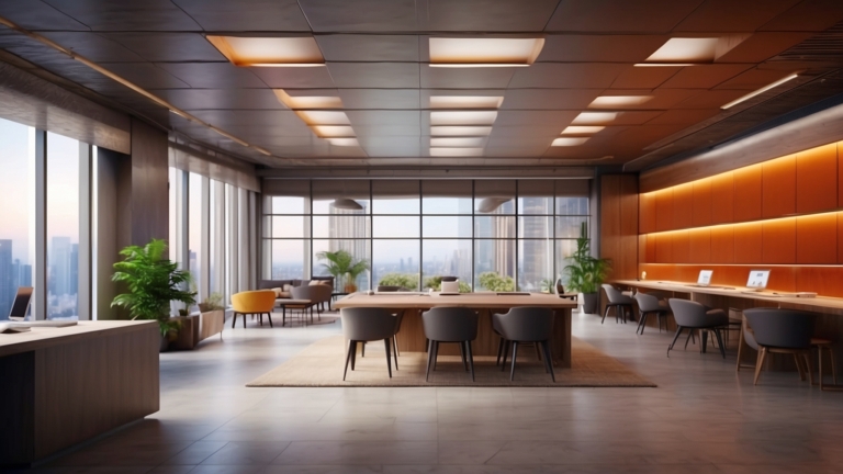 Modern Office Interior with City View