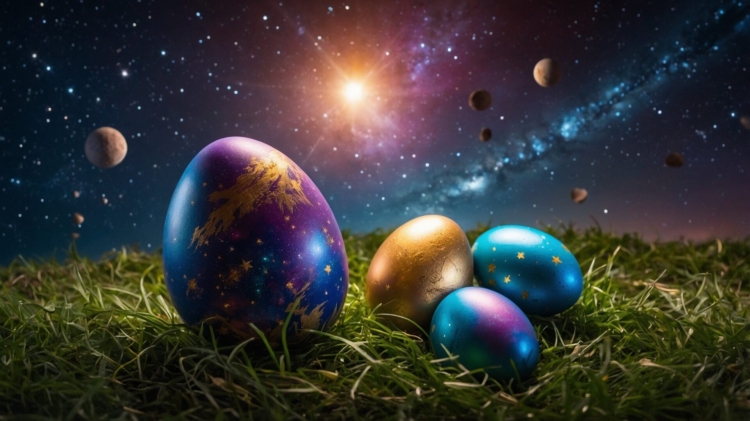 Magical Easter Eggs with Cosmic Elements