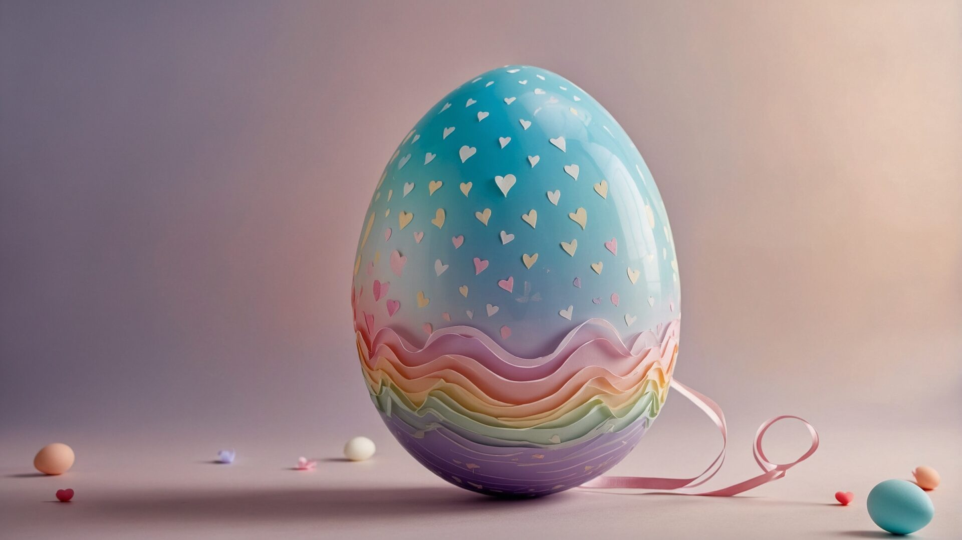 Festive Easter Egg in Soft Pastel Colors