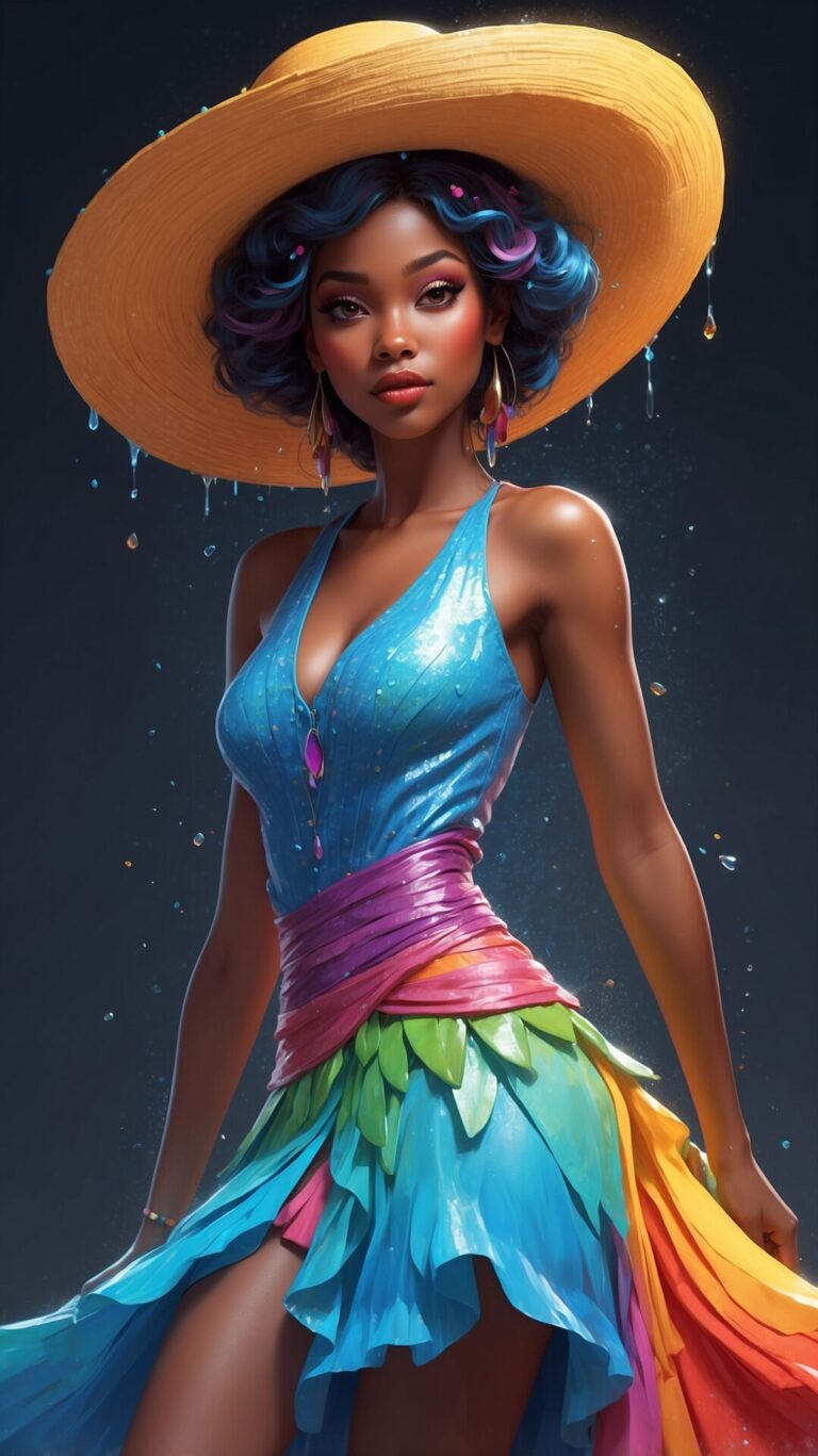 Fantasy Portrait of a Stylish Black Woman