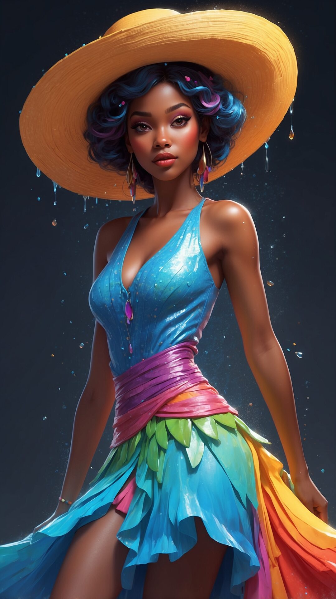 Fantasy Portrait of a Stylish Black Woman