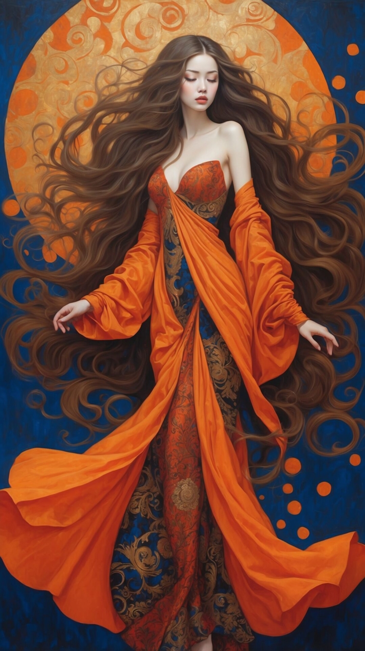 The Dreaming Woman in Golden Light