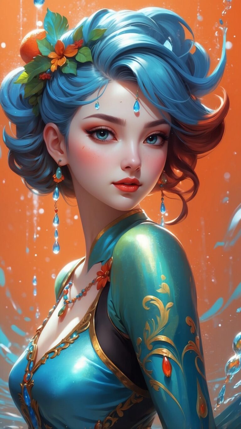 Stunning Anime Goddess with Bold Design