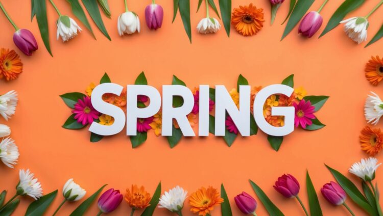 free AI generated spring floral image with colorful flowers