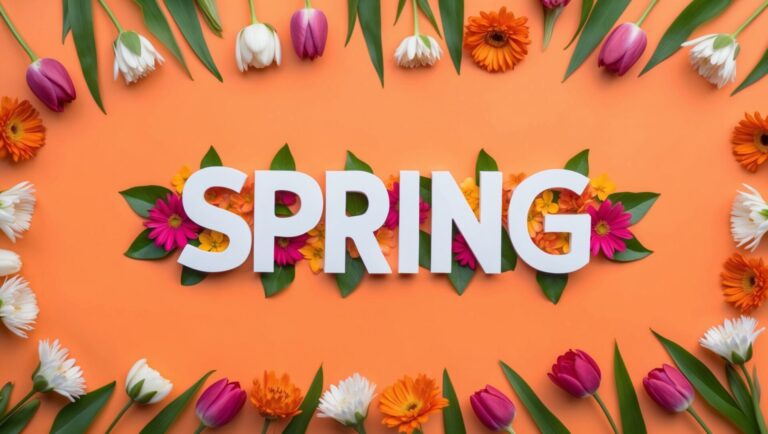 free AI generated spring floral image with colorful flowers