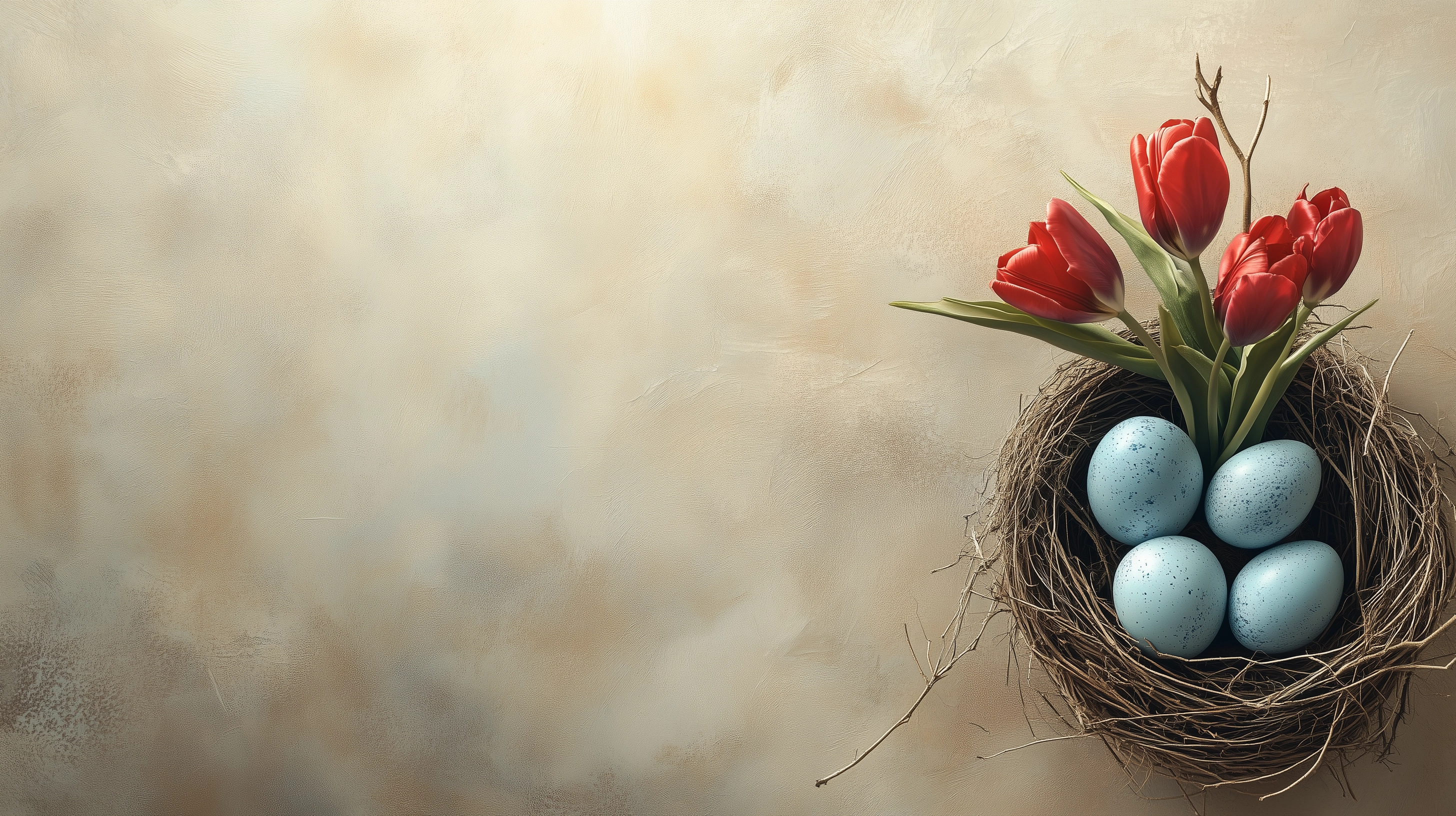 Professional Easter Photography with Copy Space