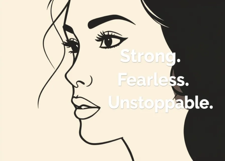Unstoppable Woman with Motivational Text
