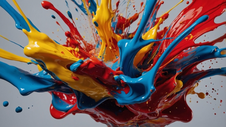 free AI generated abstract color splash image with vibrant artistic scene