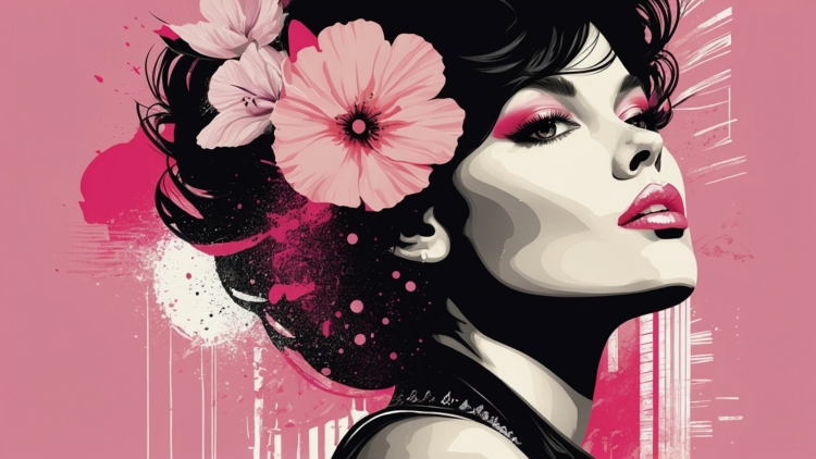 free ai international women’s day elegant woman portrait with flowers