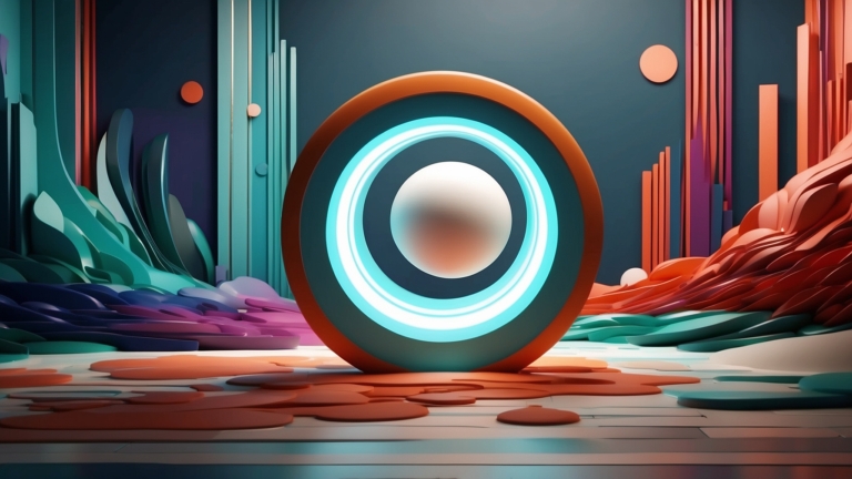 free AI generated abstract 3D web design image for digital backgrounds