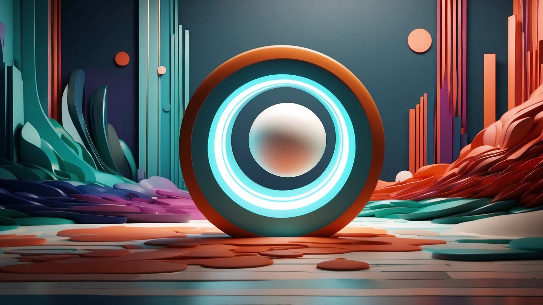 free AI generated abstract 3D web design image for digital backgrounds