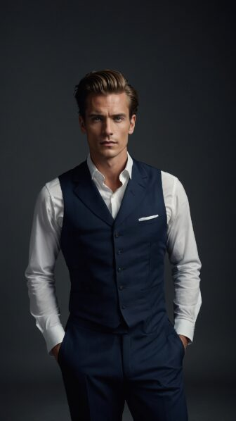 free ai elegant man portrait photo in formal suit