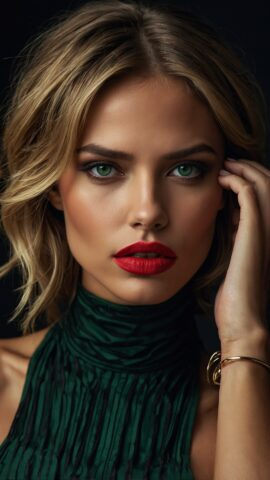 free ai elegant female portrait photo with dramatic lighting