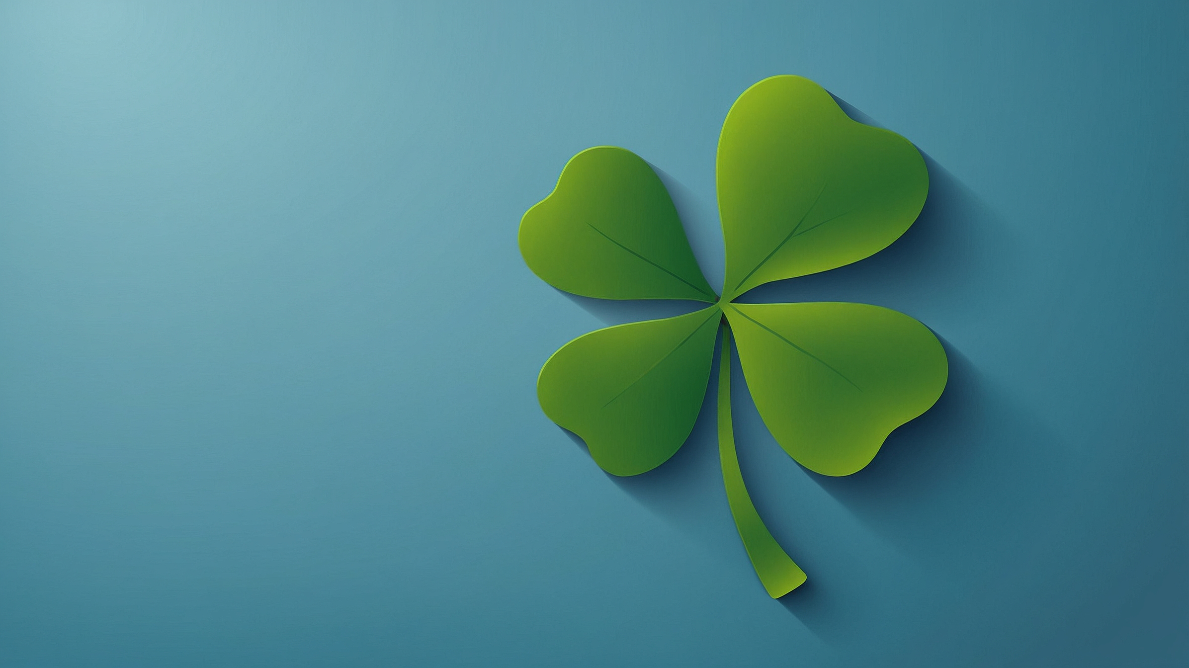 green clover abstract background blue gradient hd wallpaper