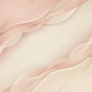 Gentle abstract background with flowing soft pink and cream waves accented by thin gold lines and subtle sparkles